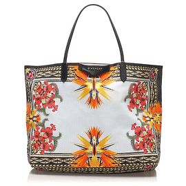 Givenchy Blue Antigona Canvas Tote Bag Blue Multiple colors Light blue