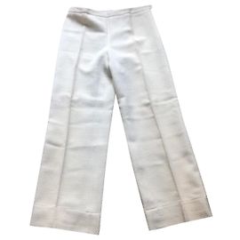 Chanel weite Hose Creme