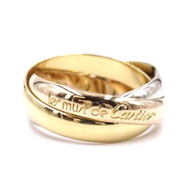 Cartier-Cartier Tricolor 18k Trinity Ring Size 52-Multiple colors