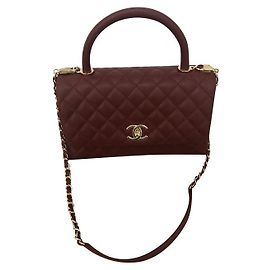 Chanel SACOLA COM ALÇA SUPERIOR Bordeaux