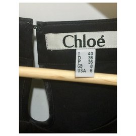 Chloé-Robe cloutée noire-Noir