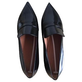 Céline patent leather ballet flats black Black