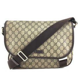Gucci Supreme GG Guccissima Flap Canvas e pelle Beige
