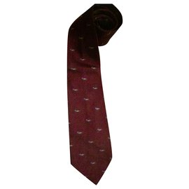 Hermès-Ties-Dark red
