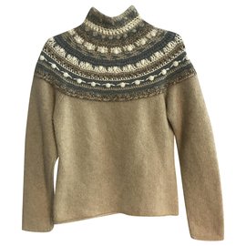 Brunello Cucinelli Strickwaren Beige Grau Roh