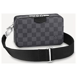 Louis Vuitton LV Alpha tragbare Brieftasche Grau