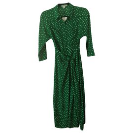 Whistles-ABSTRACT SPOT SELMA TIE DRESS-Green