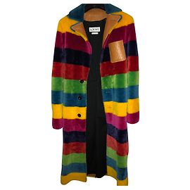 2017 season Loewe Lampskin and fur coat. multiple coloured. Multiple colors
