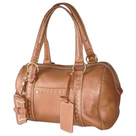 Lancel-Large Lancel leather bag-Light brown