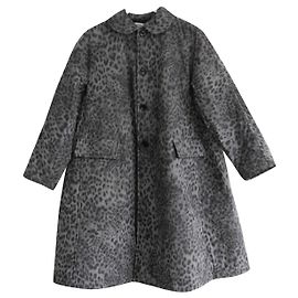 Comme Des Garcons AW15 Casaco Baiacu Leopard Cinza antracite