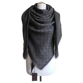 gucci, écharpe gucci antracite neuf Grigio antracite
