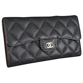 Chanel Classic flap wallet Black
