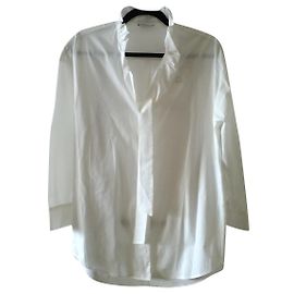 Blusa Sandro Op Dust de algodón color eggshell Blanco roto
