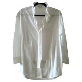 Sandro Op Dust Cotton Blouse Eggshell Eggshell