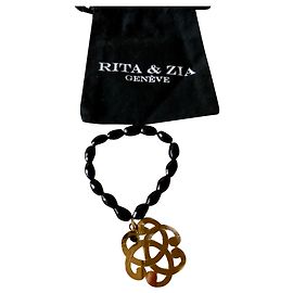 Bracciale Rita & Zia camelia modello grande Nero D'oro