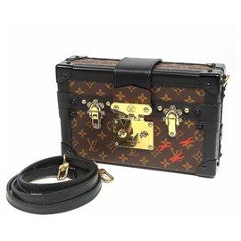 Louis Vuitton-Louis Vuitton Petite Malle Mini trunk Womens shoulder bag M44199-Other