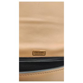 Prada-Prada leather pioneer bag-Brown,Black