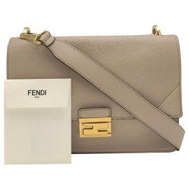 Fendi-Kan U bag by Fendi in beige leather-Beige