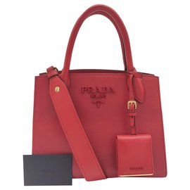 Prada-Prada bag in red Saffiano leather-Red