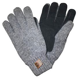 Timberland Wool and leather gloves Grey