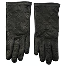 Louis Vuitton Monogram Shadow Classic Handschuhe Schwarz