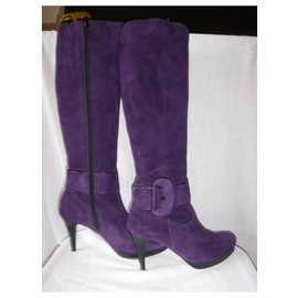 Kennel & Schmenger-Purple handmade knee high boots-Purple