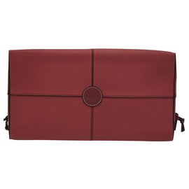 Loewe-Loewe Cushion Bag in Pomegranate Leather-Dark red