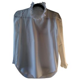 Sandro Rosane Blusa in cotone Eggshell Bianco sporco