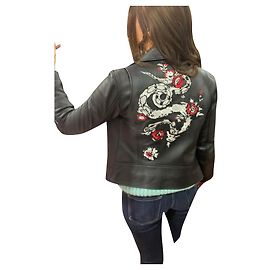Zapa Perfecto Black Leather Jacket Black
