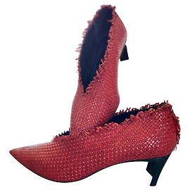 Stéphane Kelian Stéphane Kélian braided leather pumps Red