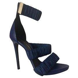 Ermanno Scervino Sandales à talons hauts bleues Bleu