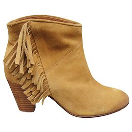 Botas Maje p con flecos 36 Beige