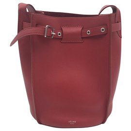 Céline-Celine Strap Tasche aus rotem Leder-Rot