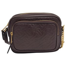 Burberry-Burberry Camera bag in monogram leather-Brown