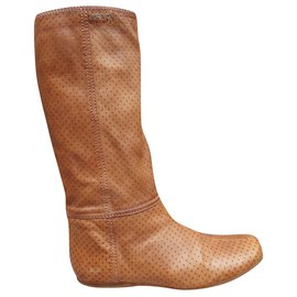 Prada p openwork boots 39,5 Beige
