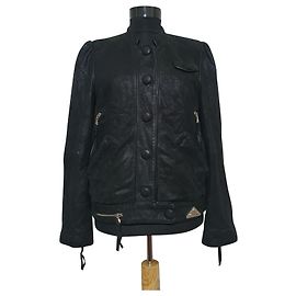 Marc by Marc Jacobs Black Leather Jacket S Black
