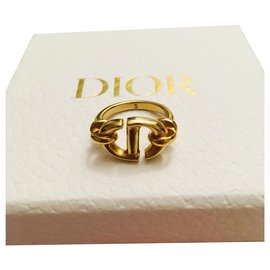 Dior-Dior CD Navy Ring in size S-Gold hardware