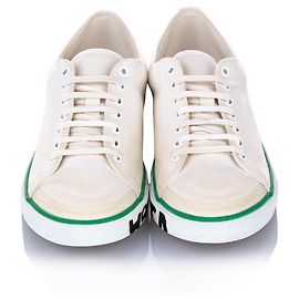 Baskets en toile blanches Balenciaga Match Blanc Vert