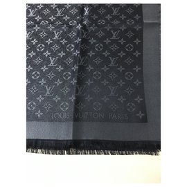 Louis Vuitton-Scialle Louis Vuitton Shine nero-Nero