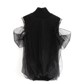 Simone Rocha Tüllbedeckter Pullover Schwarz