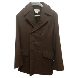 Dries Van Noten-Trench court en toile-Marron