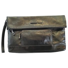Longchamp Clutch-Taschen Anthrazitgrau