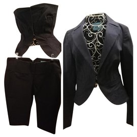 Autre Marque Set Guess by Marciano Bustier e Bermuda Blu Navy Cotone Blu navy
