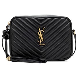 Saint Laurent-Borsa a tracolla Lou Medium in pelle-Nero