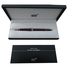 Montblanc-Gold fountain pen montblanc bakelite bordeaux vintage box-Dark red