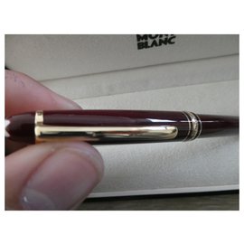 Montblanc-Gold fountain pen montblanc bakelite bordeaux vintage box-Dark red