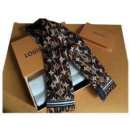 Louis Vuitton-Louis Vuitton bandeau foulard collection jungle 2019-Noir