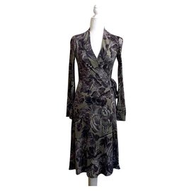 Diane Von Furstenberg-Robe portefeuille en soie DvF Boka-Multicolore,Violet