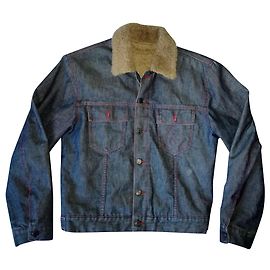 Dolce & Gabbana Sherpa gefütterte Blue Denim Western Standard Trucker Jean Jacke Blau