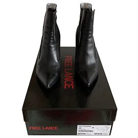 Botas Free Lance Jodpur Itlys em couro preto Preto